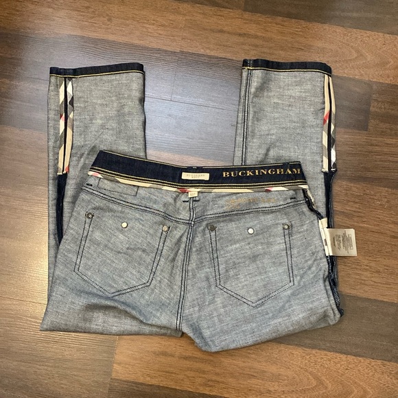 Burberry Low Rise Capri Blue Denim Jean Size 27 - Picture 6 of 16